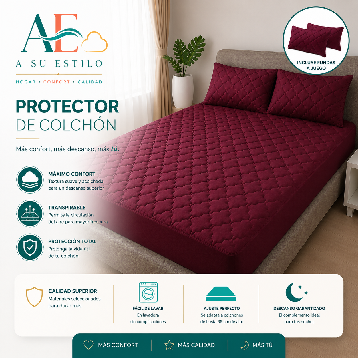 3 Protectores + 6 Fundas $145.000