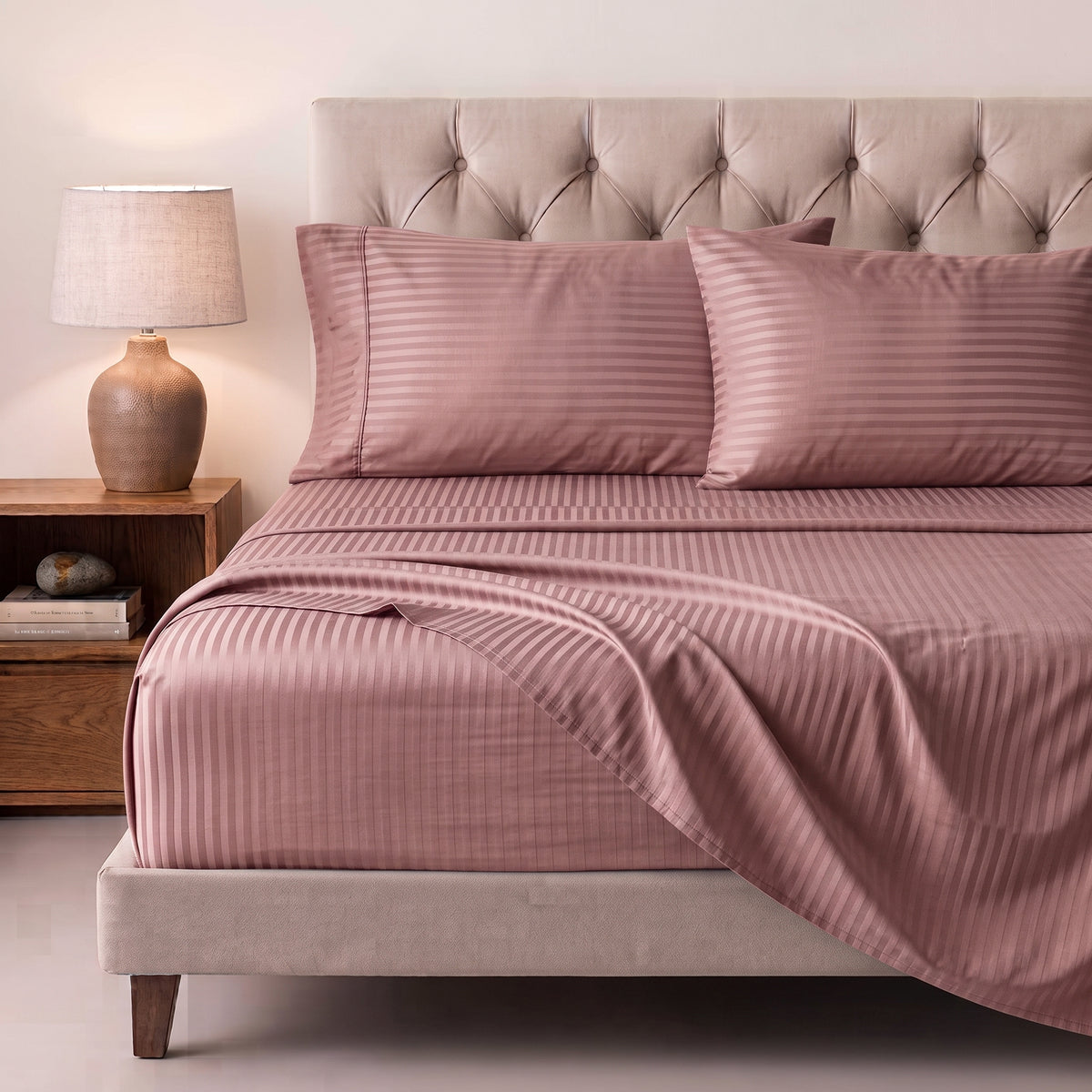 Set de sabanas 400 Hilos Rosa