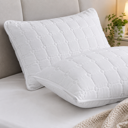 x2 Almohada premium Liventa Ribete + Doble forro acolchado